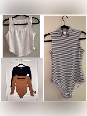 3 Piece Bodysuit & Crop Top Bundle S/M